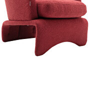 High-quality fabric leisure chair in red by La Spezia additional picture 10