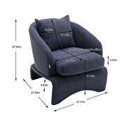 High-quality fabric leisure chair in navy by La Spezia additional picture 5