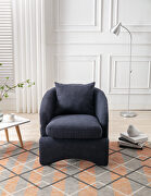 High-quality fabric leisure chair in navy by La Spezia additional picture 10