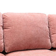 Chenille fabric accent sectional sofa in pink by La Spezia additional picture 3