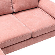 Chenille fabric accent sectional sofa in pink by La Spezia additional picture 4