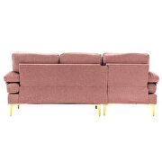 Chenille fabric accent sectional sofa in pink by La Spezia additional picture 5