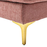 Chenille fabric accent sectional sofa in pink by La Spezia additional picture 10