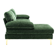 Chenille fabric sectional accent sofa in green by La Spezia additional picture 9