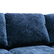 Chenille fabric accent sectional sofa in navy by La Spezia additional picture 5