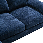 Chenille fabric accent sectional sofa in navy by La Spezia additional picture 6