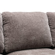 Chenille fabric sectional accent sofa in gray by La Spezia additional picture 4