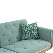 Mint green velvet upholstery accent sofa with metal  feet by La Spezia additional picture 2