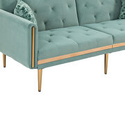 Mint green velvet upholstery accent sofa with metal  feet by La Spezia additional picture 11