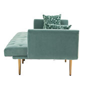 Mint green velvet upholstery accent sofa with metal  feet by La Spezia additional picture 12