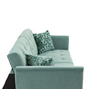 Mint green velvet upholstery accent sofa with metal  feet by La Spezia additional picture 13