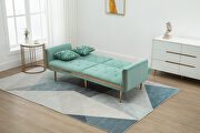 Mint green velvet upholstery accent sofa with metal  feet by La Spezia additional picture 7