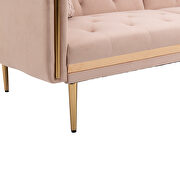 Pink velvet upholstery accent sofa with metal  feet by La Spezia additional picture 12