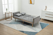 Gray velvet upholstery accent sofa with metal  feet by La Spezia additional picture 13