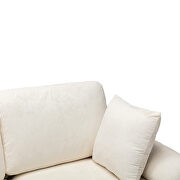 White fabric accent sectional sofa with ottoman by La Spezia additional picture 11
