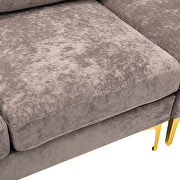 Gray fabric accent sectional sofa with ottoman by La Spezia additional picture 12