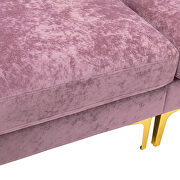 Purple fabric accent sectional sofa with ottoman by La Spezia additional picture 6