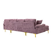Purple fabric accent sectional sofa with ottoman by La Spezia additional picture 8