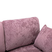 Purple fabric accent sectional sofa with ottoman by La Spezia additional picture 9