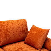 Orange fabric accent sectional sofa with ottoman by La Spezia additional picture 10