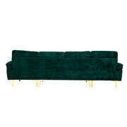 Emerald fabric accent sectional sofa with ottoman by La Spezia additional picture 12