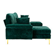 Emerald fabric accent sectional sofa with ottoman by La Spezia additional picture 7