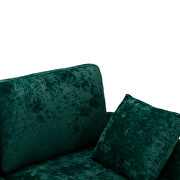 Emerald fabric accent sectional sofa with ottoman by La Spezia additional picture 8