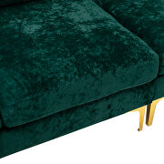 Emerald fabric accent sectional sofa with ottoman by La Spezia additional picture 9