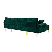 Emerald fabric accent sectional sofa with ottoman by La Spezia additional picture 10