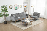 Gray velvet accent sectional sofa with reversible chaise by La Spezia additional picture 3