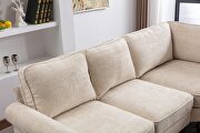 Beige fabric accent sectional sofa by La Spezia additional picture 12