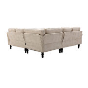 Beige fabric accent sectional sofa by La Spezia additional picture 5