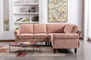 Pink fabric accent sectional sofa by La Spezia additional picture 11