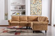 Yellow fabric accent sectional sofa by La Spezia additional picture 13