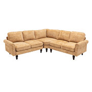 Yellow fabric accent sectional sofa by La Spezia additional picture 4