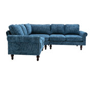 Navy fabric accent sectional sofa by La Spezia additional picture 11