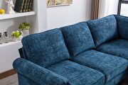Navy fabric accent sectional sofa by La Spezia additional picture 5