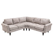 Light gray fabric accent sectional sofa by La Spezia additional picture 3