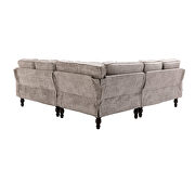 Light gray fabric accent sectional sofa by La Spezia additional picture 5