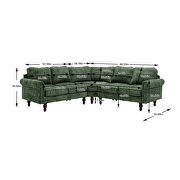 Emerald fabric accent sectional sofa by La Spezia additional picture 4