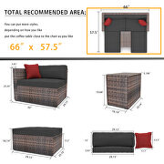 5 pieces wicker coversation sofa set by La Spezia additional picture 18