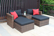 5 pieces wicker coversation sofa set additional photo 5 of 19