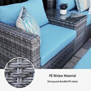 5 pieces outdoor patio wicker sofa set additional photo 4 of 8