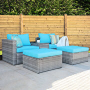 5 pieces outdoor patio wicker sofa set by La Spezia additional picture 6