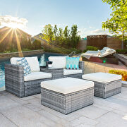 5 pieces outdoor patio wicker sofa set additional photo 3 of 7