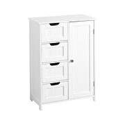 White bathroom storage cabinet floor cabinet with adjustable shelf and drawers by La Spezia additional picture 5