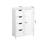 White bathroom storage cabinet floor cabinet with adjustable shelf and drawers by La Spezia additional picture 7