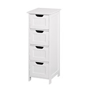 White bathroom storage cabinet freestanding cabinet with drawers by La Spezia additional picture 3