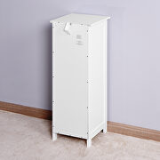 White bathroom storage cabinet freestanding cabinet with drawers by La Spezia additional picture 4