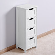 White bathroom storage cabinet freestanding cabinet with drawers by La Spezia additional picture 6